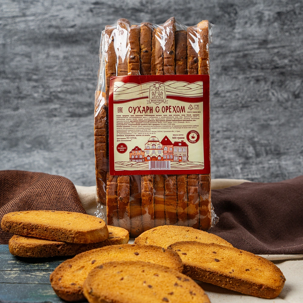 Сухари с орехом