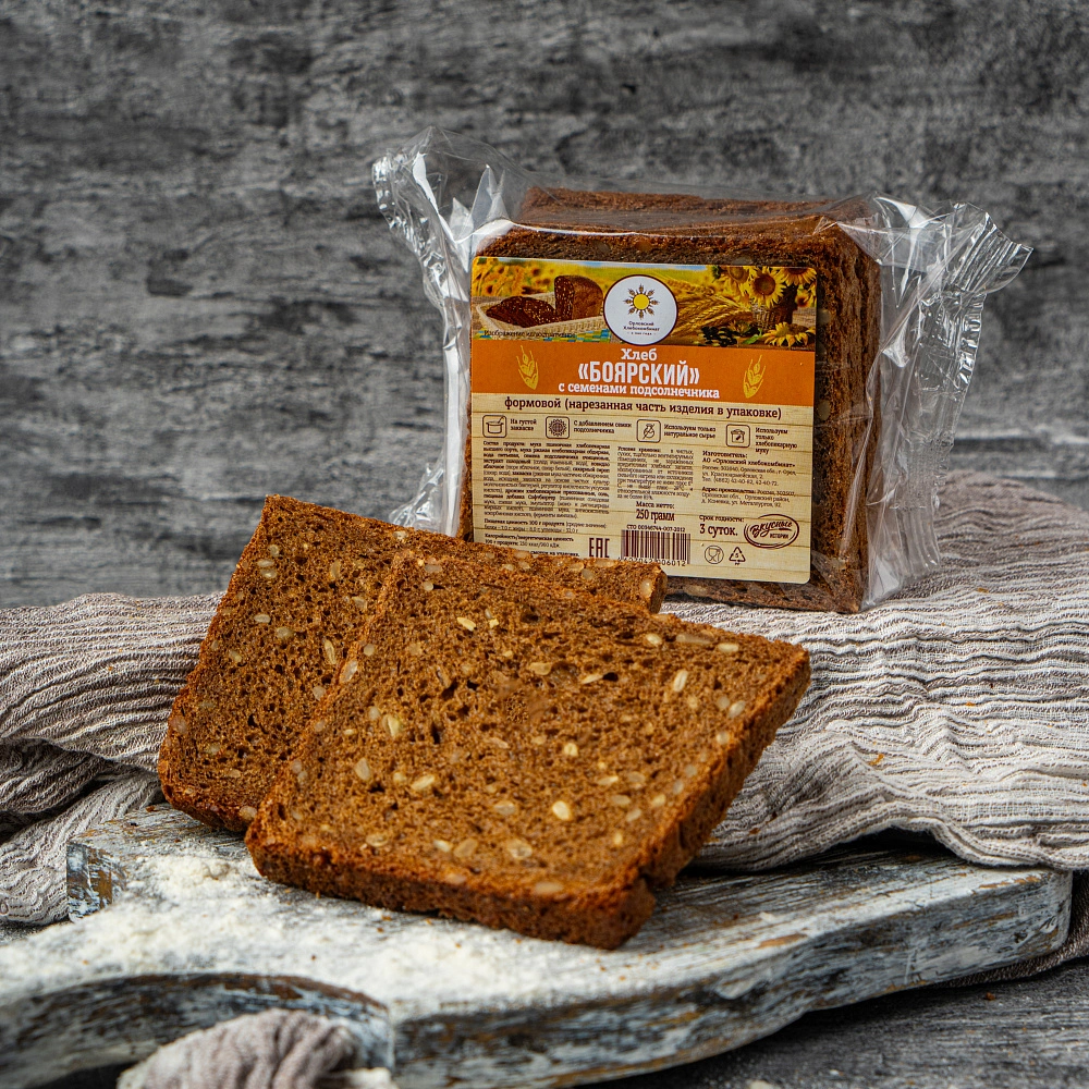 Хлеб "Боярский" с семенами подсолнечника